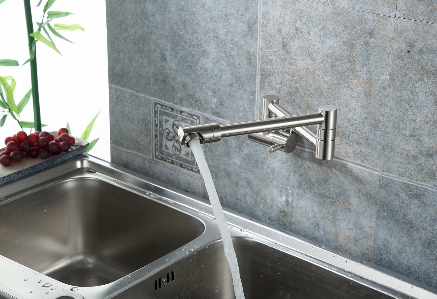 Annaba Wall Mounted Double Joint Kitchen Sink Faucet